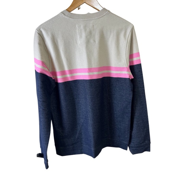 NWT Ted Baker London Lawn Colour Block Sweatshirt Sweater Navy/Pink Men’s Size:S - Picture 4 of 12